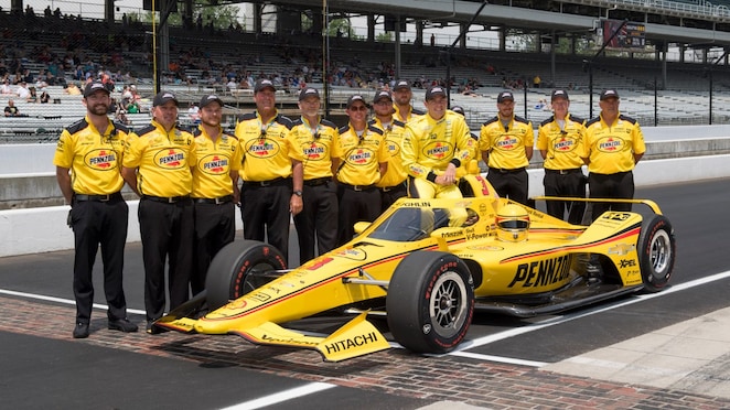 SCOTT MCLAUGHLIN AND TEAM PENSKE WITH THE YELLOW SUBMARINE AT INDIANA MOTOR SPEEDWAY