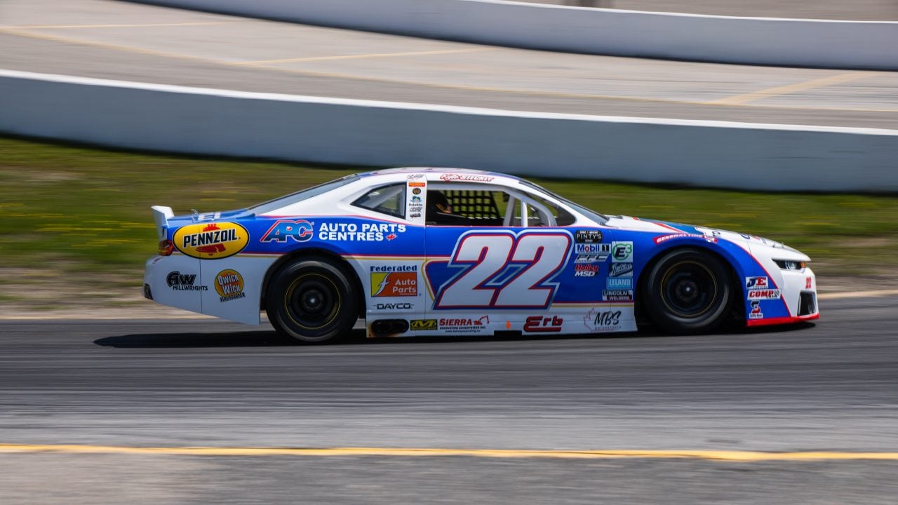 A race car on a track