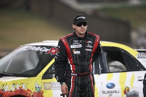 A person in a race car