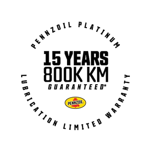 “Pennzoil features a 15 year / 800,000 kilometers lubrication limited warranty"