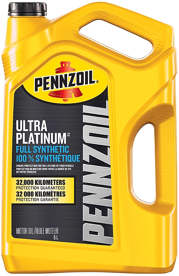 Bottle of pennzoil ultra platinum motor oil