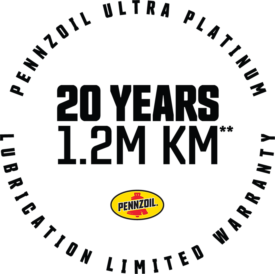 Pennzoil features a 15 year / 800,000 kilometer lubrication limited warranty