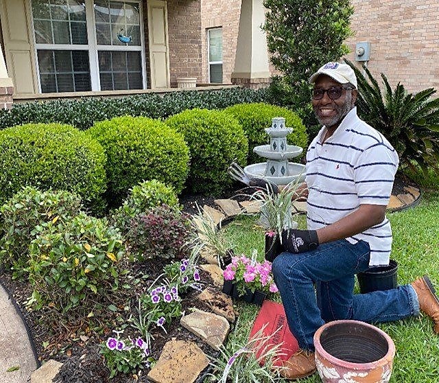 Michael gardening