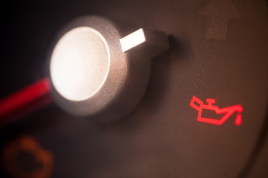 image of low oil light