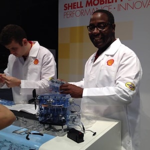 Michael Technical Ambassador at Shell-Pennzoil Grand Prix Indy Car Race in Houston