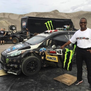 Michael in the desert of Swing Arm Utah PZL Synthetics being put through the test
