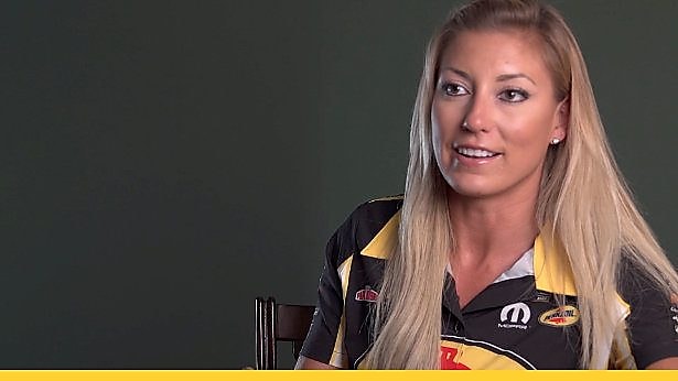 Leah Pritchett, NHRA drag racer and Pennzoil brand ambassador.