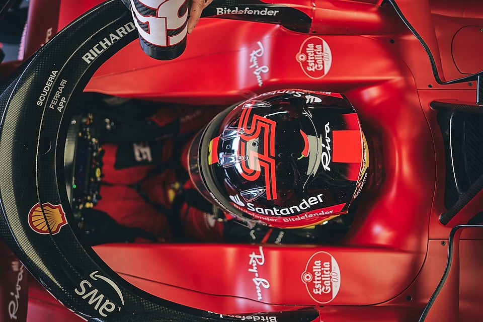 Cockpit of a racecar