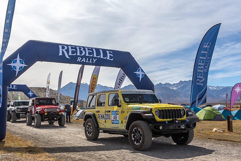 Jeeps driving on road