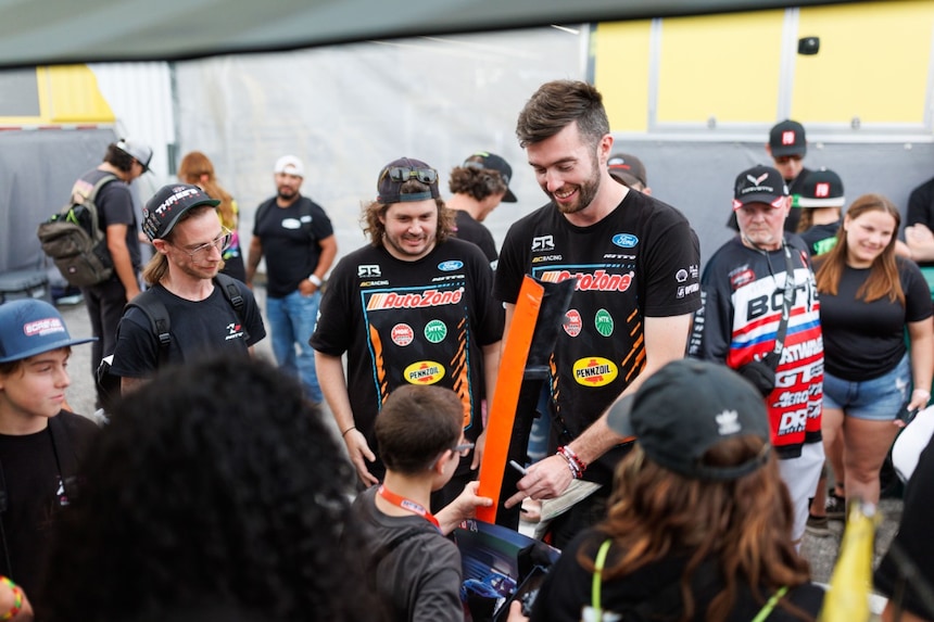 James Deane is committed to drifting and to his fans as he engages with his fans at the Raceway in St. Louis, MO.