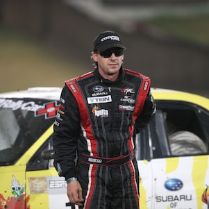 A person in a race car