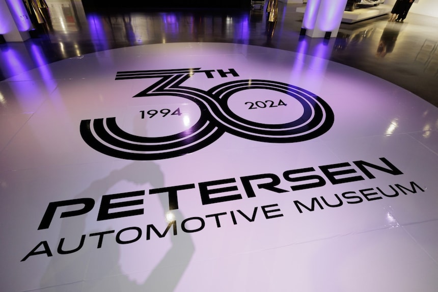 Petersen Automotive Museum 30 anniversary logo