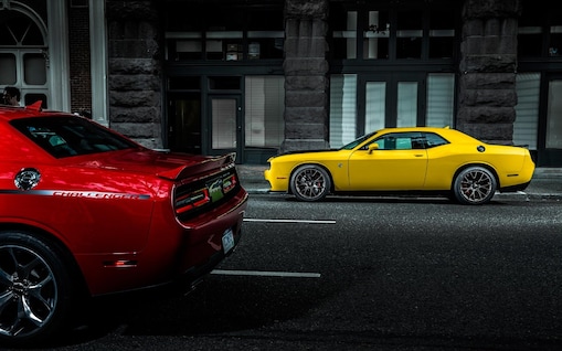 red car and yellow car