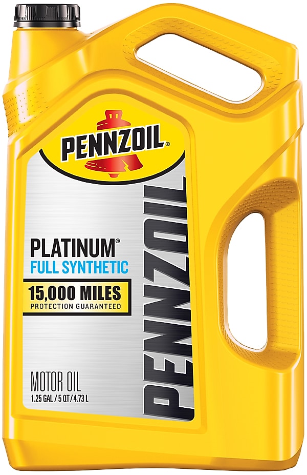 Bottle of pennzoil platinum motor oil