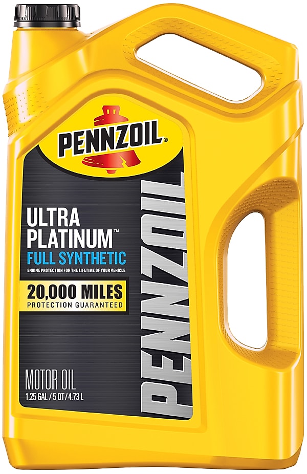 Bottle of pennzoil ultra platinum motor oil