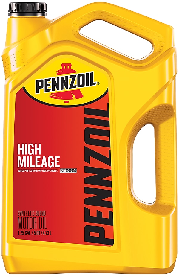 Bottle of pennzoil high mileage motor oil
