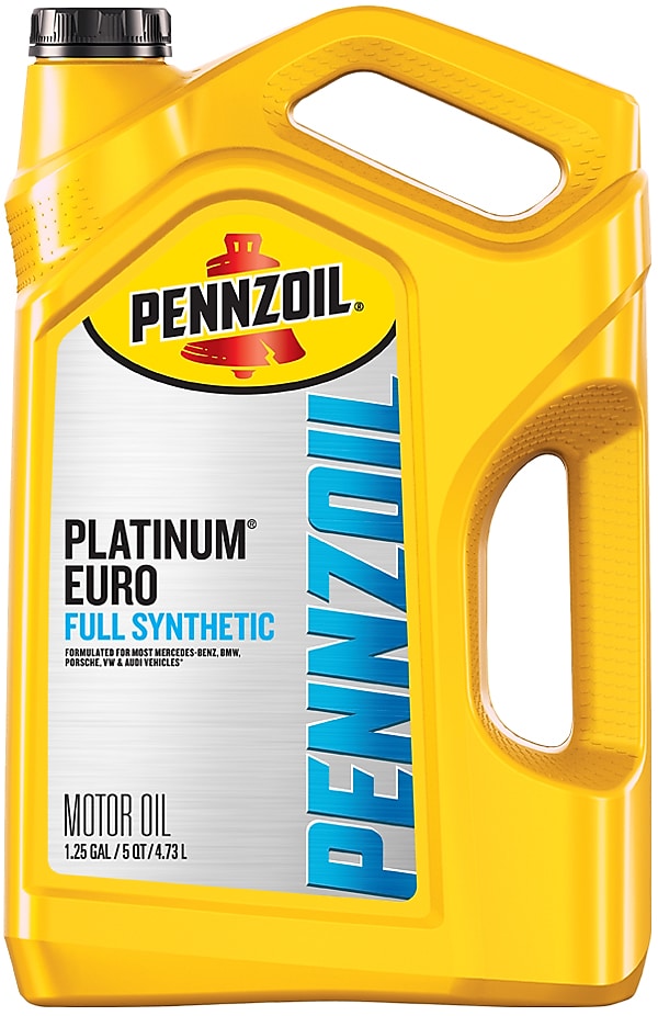 Bottle of pennzoil platinum euro motor oil