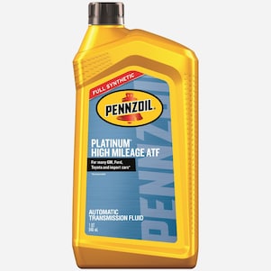Pennzoil Platinum High Mileage ATF Full Synthetic Automatic Transmission Fluid 1 QT Bottle