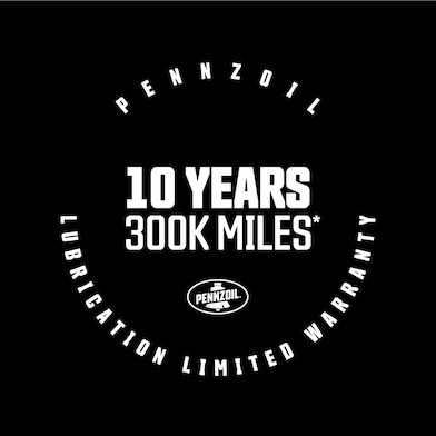 “Pennzoil features a 10 year / 300,000 mile lubrication limited warranty”