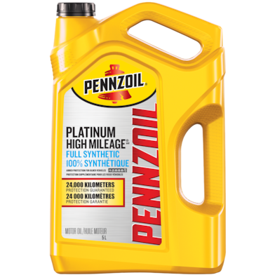 Huile Moteur 100 % Synthétique Pennzoil Platinum High Mileage