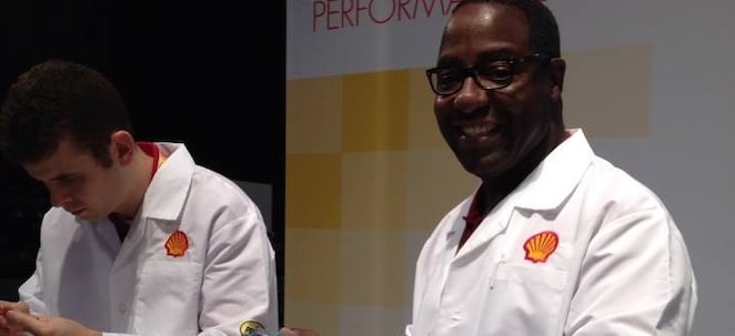 Michael Ambassadeur technique au Grand Prix Shell-Pennzoil de la course automobile Indy à Houston