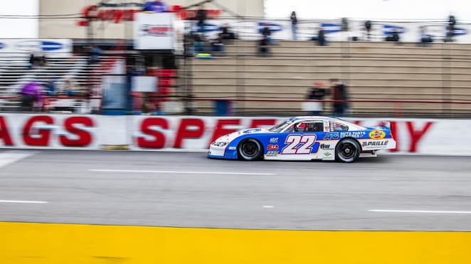 Kyle steckly à la course pro late model snowflake 100 en 2023
