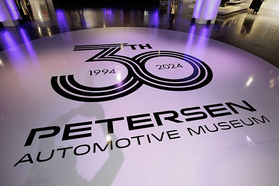 Petersen Automotive Museum 30 anniversary logo