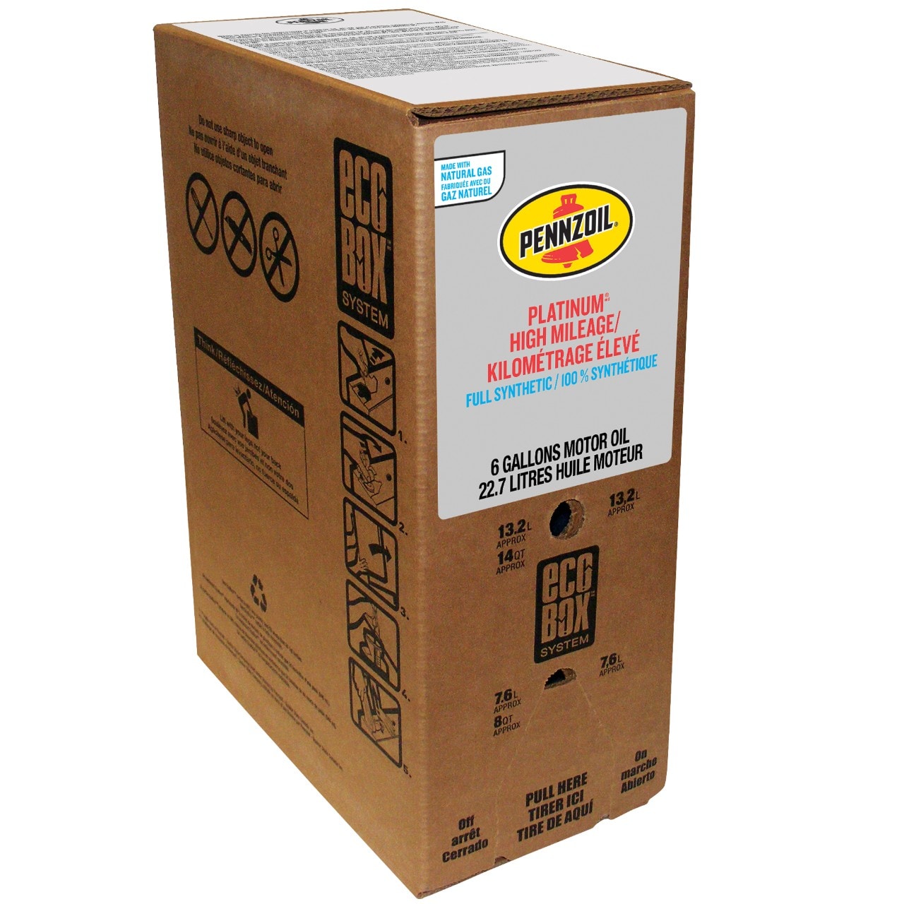 Huile Moteur 100 % Synthétique Pennzoil Platinum High Mileage