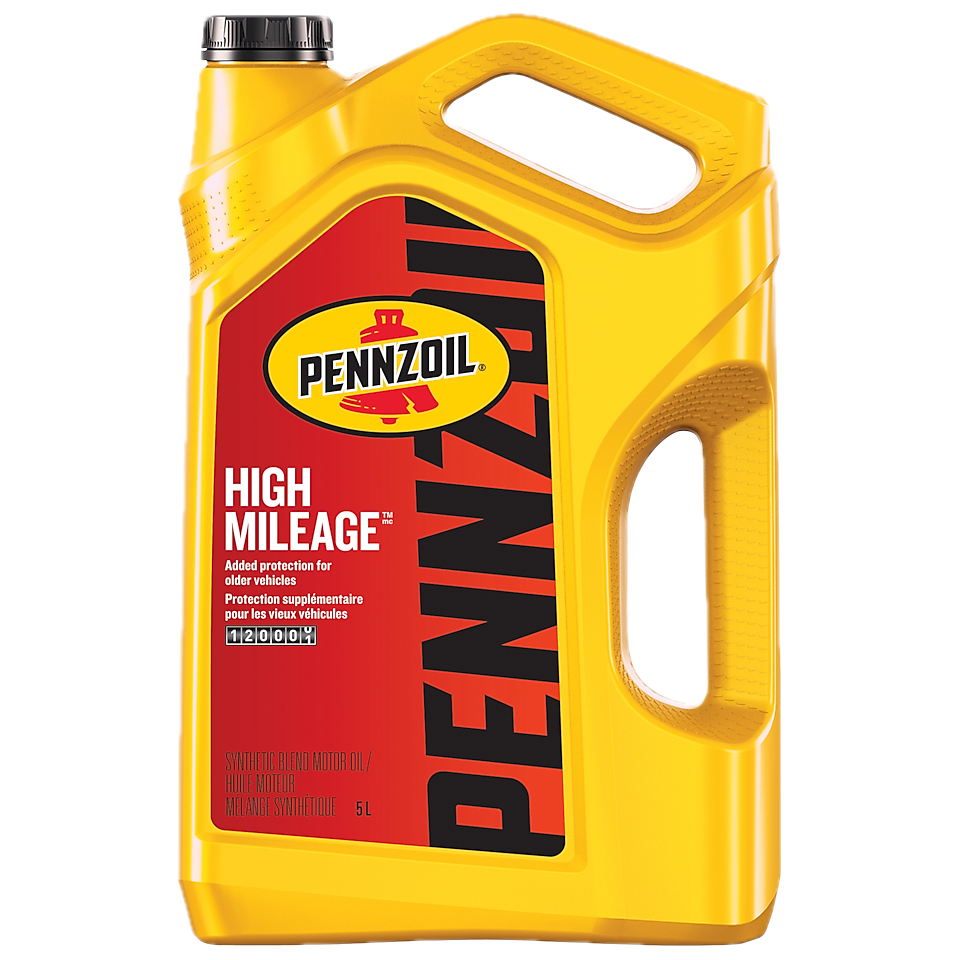 Pennzoil Conventional High Mileage Motor Oil 5 L Bottle