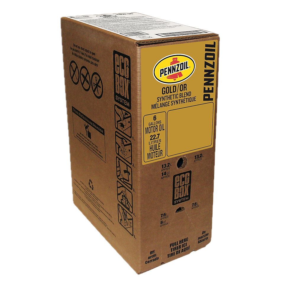 Pennzoil Gold Synthetic Blend Motor Oil 5 QT Bottle