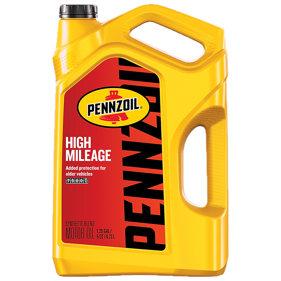 Pennzoil Conventional High Mileage Motor Oil 5 QT Bottle