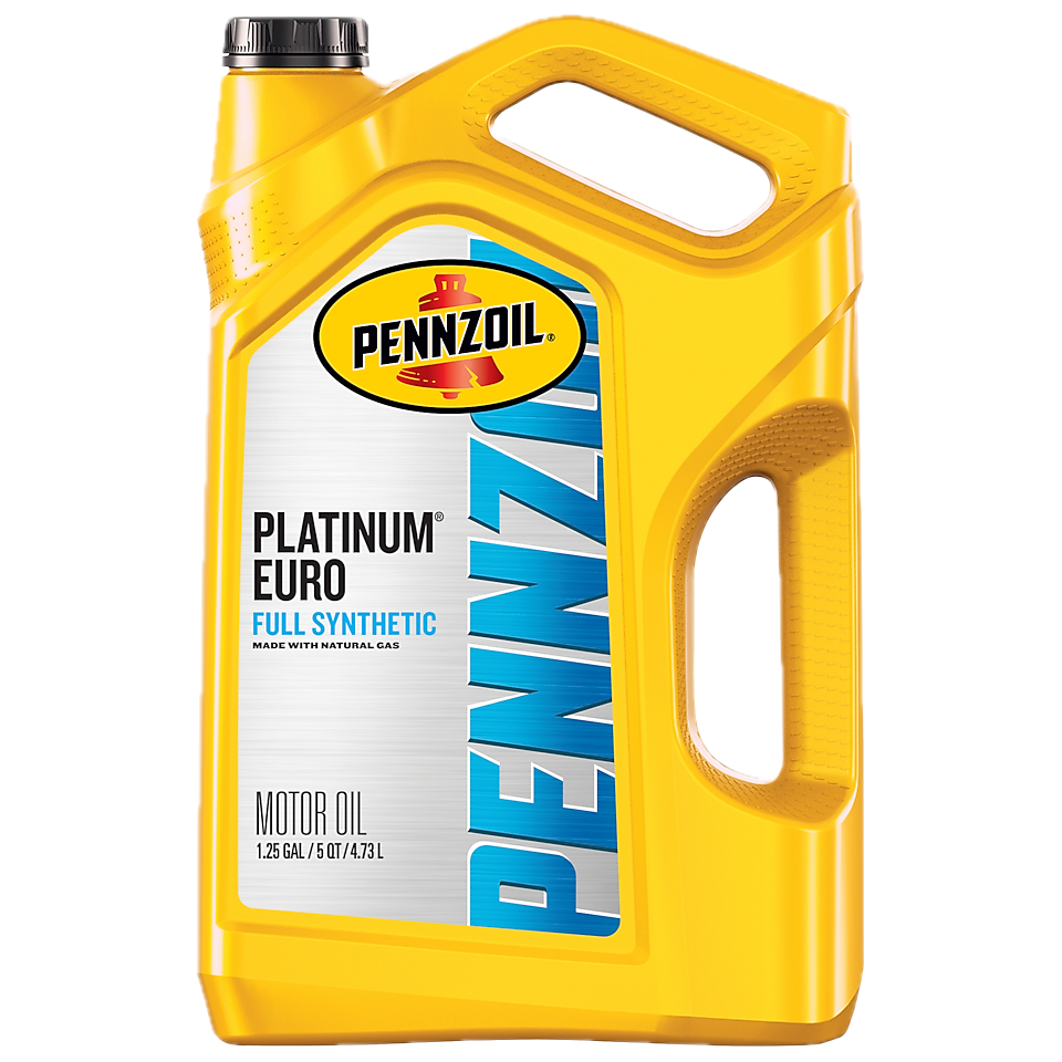 Pennzoil PurePlus Platinum Euro Full Synthetic Motor Oil 5 QT Bottle